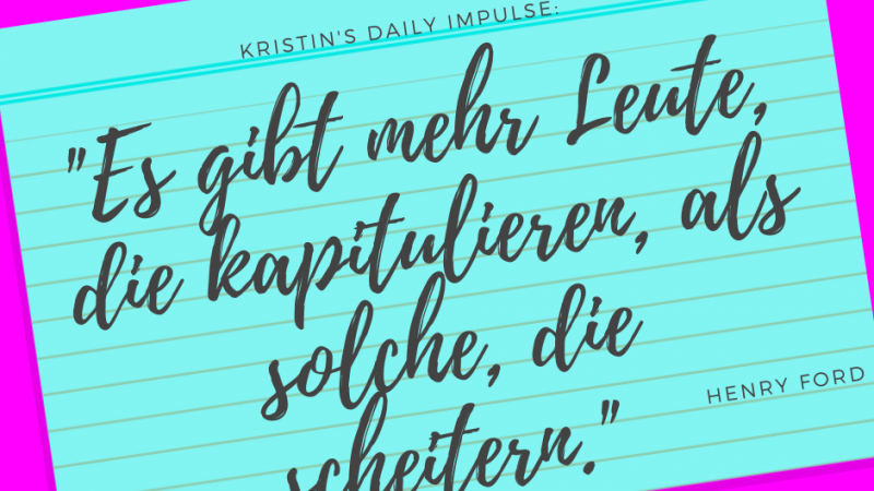 Kristin’s daily impulse #353